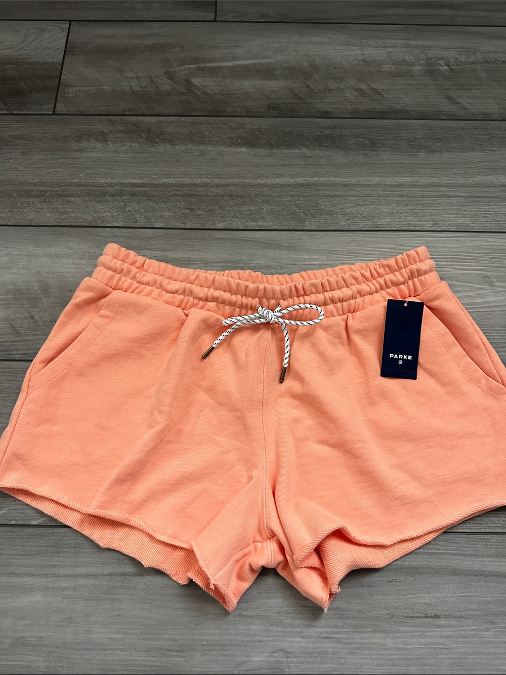 Parke x Target Peach Mid-Rise Pull On Drawstring Athletic Shorts NWT